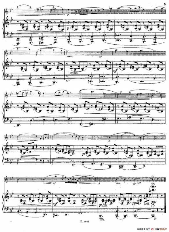 Notturno（Op.55 No.3）（长笛+钢琴伴奏）