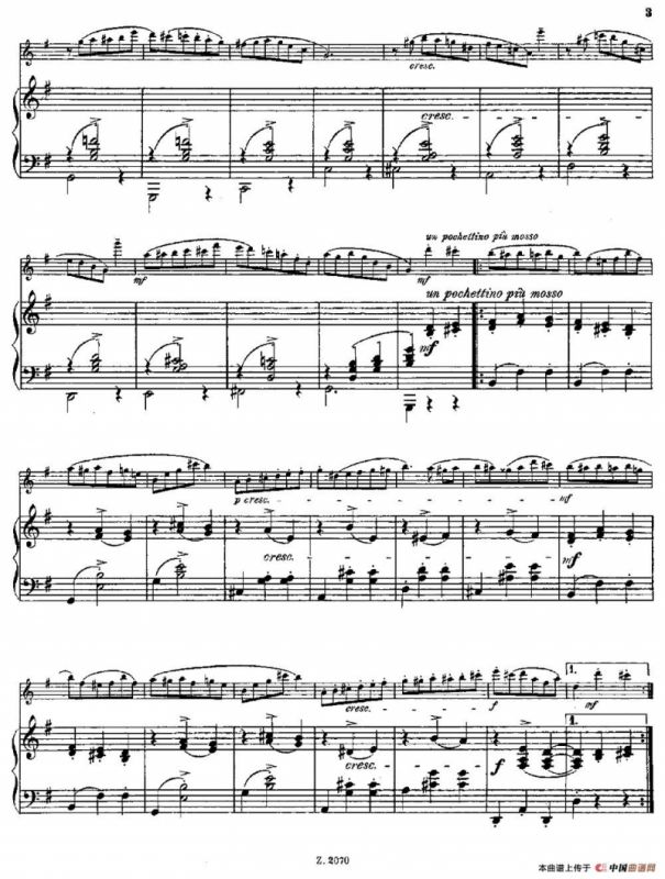 Walzer（Op.55 No.2）（长笛+钢琴伴奏）