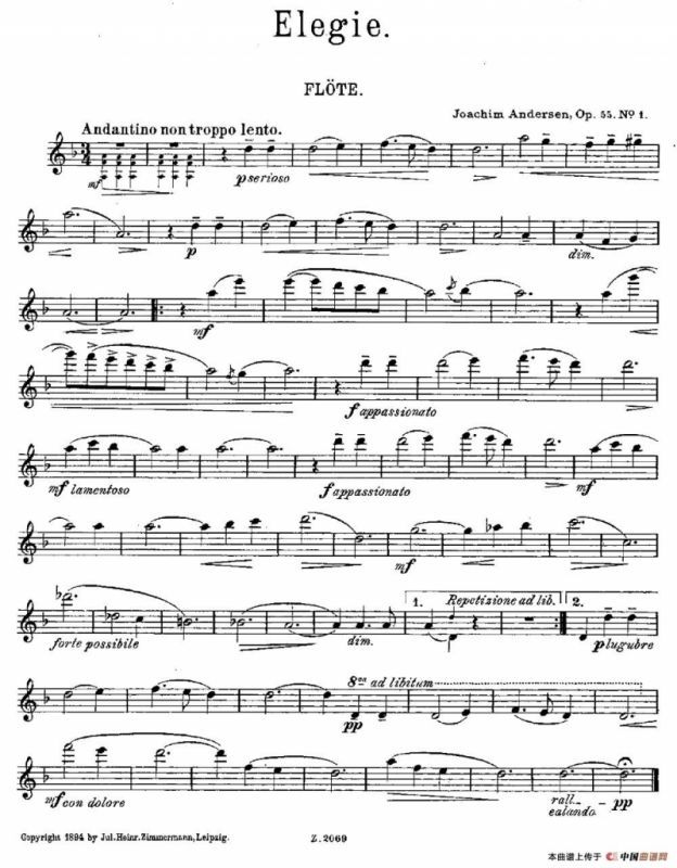 Elegie（Op.55 No.1）