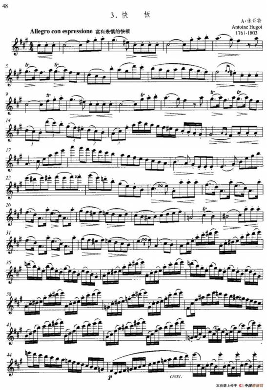 第二单元 中高级练习：断奏练习（乐曲部分：快板）