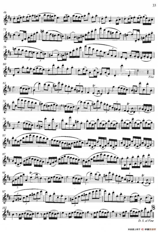 第二单元 中高级练习：连奏与清晰吹奏练习（乐曲部分：随想曲）