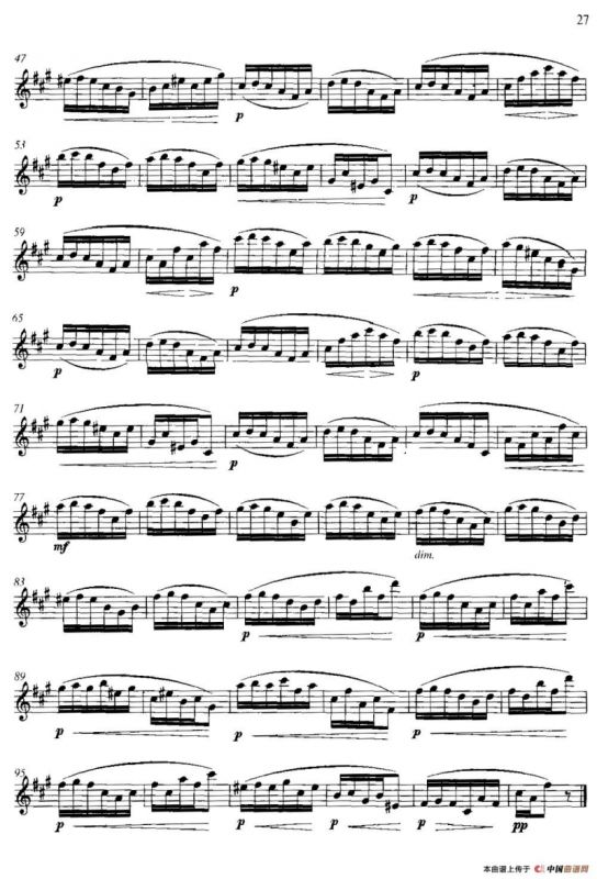 第二单元 中高级练习：连奏与清晰吹奏练习（乐曲部分：小快板）