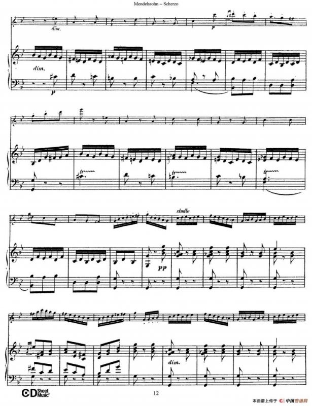 Scherzo（长笛+钢琴）