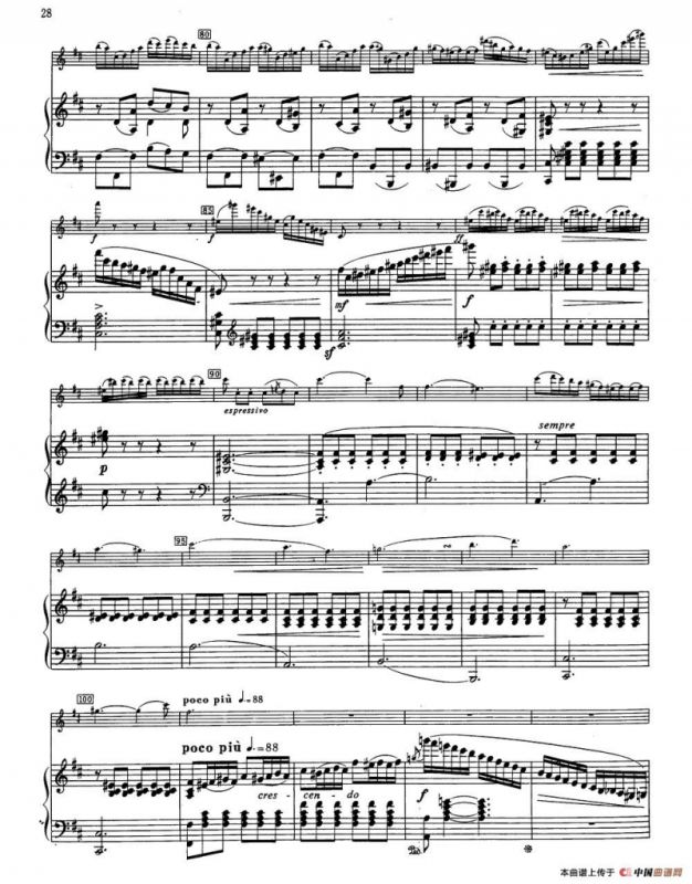 Fantaisie Sur Le Freyschutz（魔弹射手幻想曲）（长笛+钢琴）