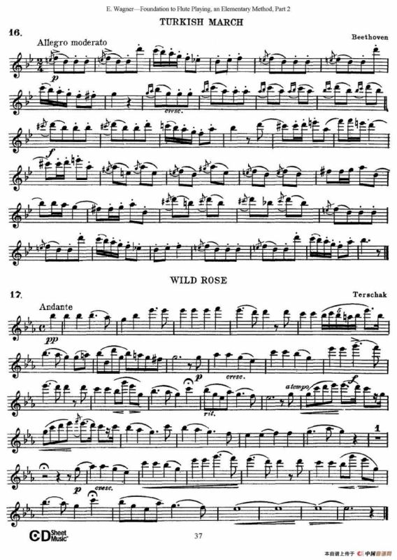 长笛演奏基础教程练习（Collection of Songs and solos）