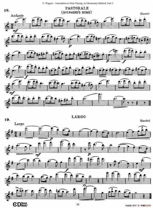 长笛演奏基础教程练习（Collection of Songs and solos）