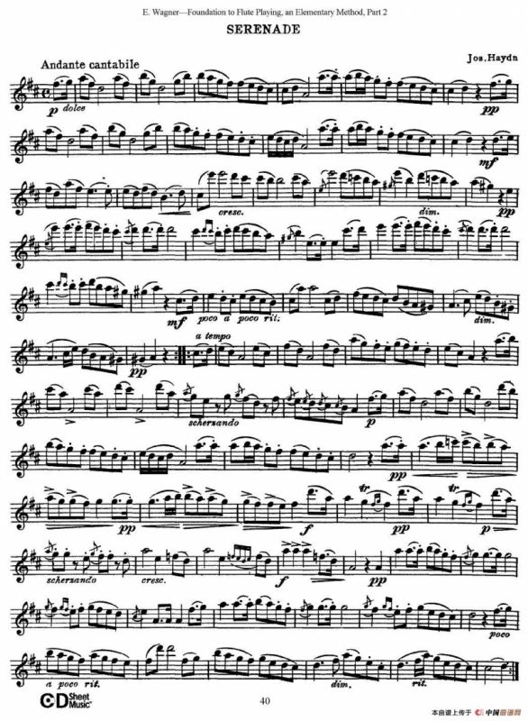 长笛演奏基础教程练习（Collection of Songs and solos）