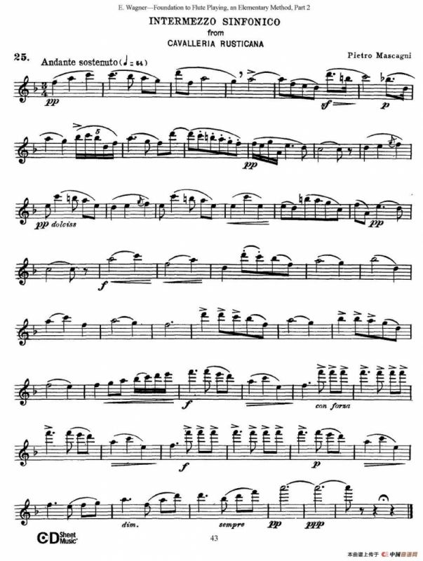 长笛演奏基础教程练习（Collection of Songs and solos）