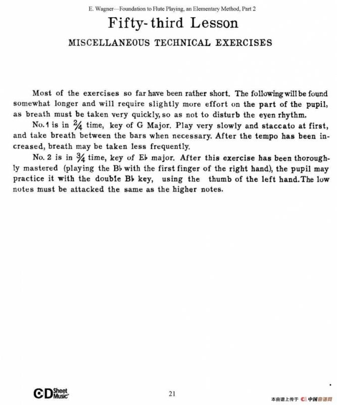 长笛演奏基础教程练习（53—59）