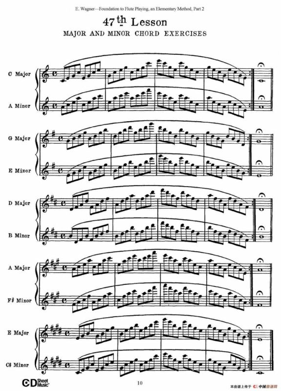 长笛演奏基础教程练习（47—52）