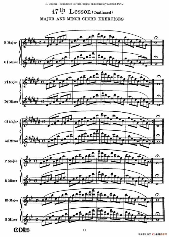 长笛演奏基础教程练习（47—52）