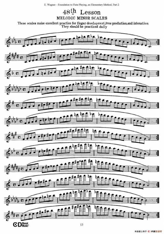 长笛演奏基础教程练习（47—52）