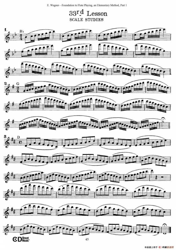 长笛演奏基础教程练习（31—40）