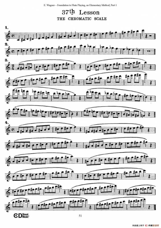 长笛演奏基础教程练习（31—40）