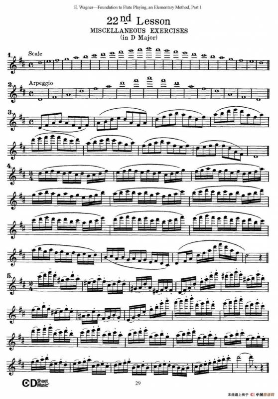 长笛演奏基础教程练习（21—30）