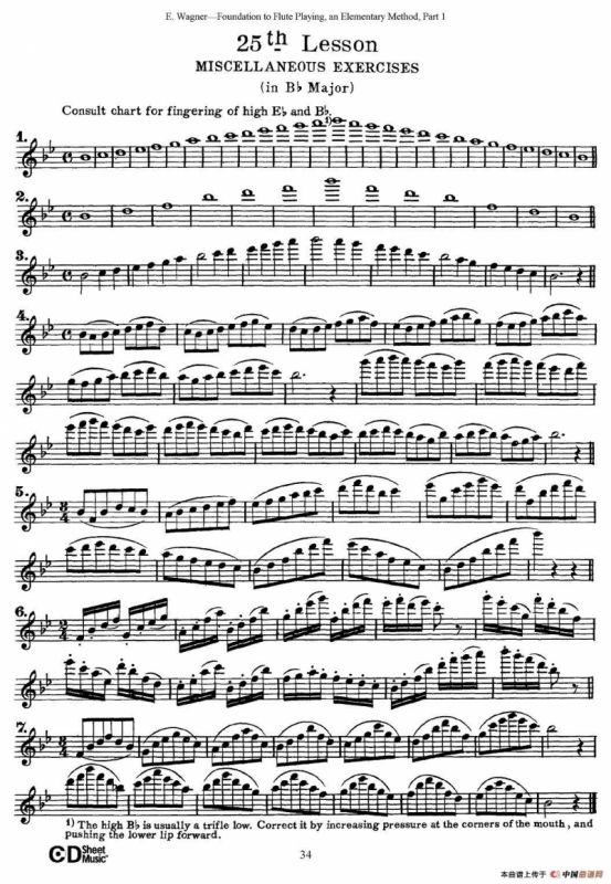 长笛演奏基础教程练习（21—30）