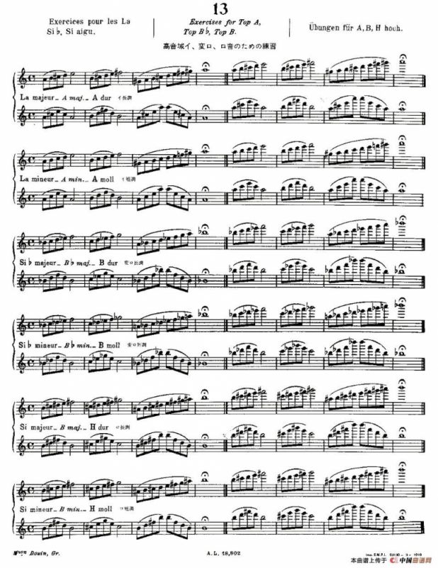 初级练习之13（Alphonse Ludec - Debutant Flutiste）