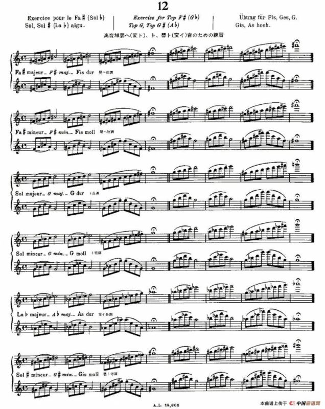 初级练习之12（Alphonse Ludec - Debutant Flutiste）