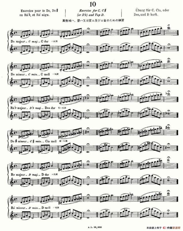 初级练习之10（Alphonse Ludec - Debutant Flutiste）