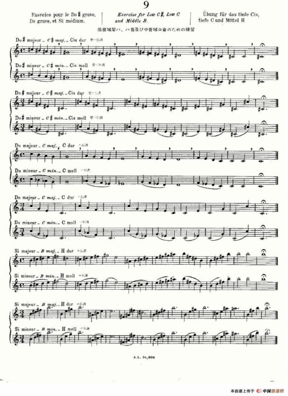 初级练习之9（Alphonse Ludec - Debutant Flutiste）