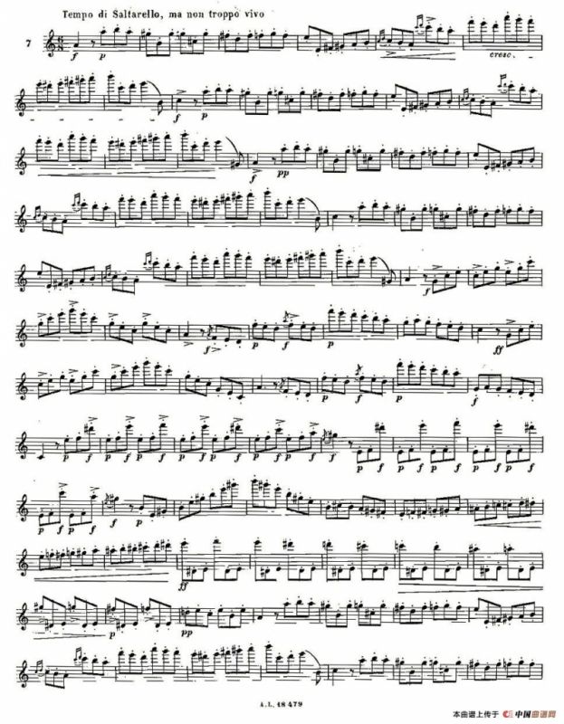 基于维尼亚夫斯基练习曲的10首长笛练习曲之7（Moyse - 10 Studies After Wieniawski）