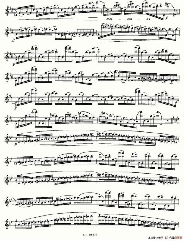基于维尼亚夫斯基练习曲的10首长笛练习曲之6（Moyse - 10 Studies After Wieniawski）