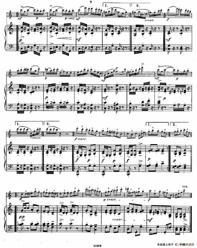 Fantaisies nationales. Op. 59, 6. （长笛+钢琴伴奏）