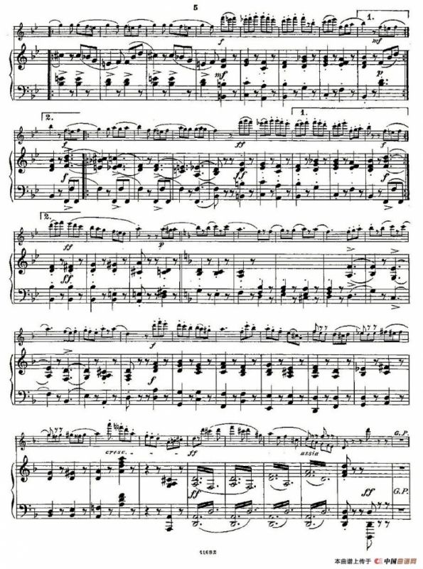 Fantaisies nationales. Op. 59, 5.（长笛+钢琴伴奏）