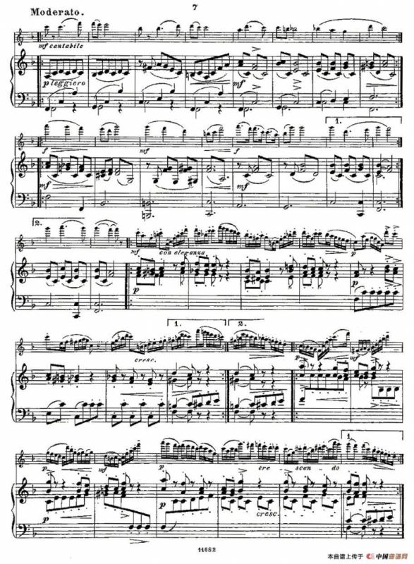 Fantaisies nationales. Op. 59, 5.（长笛+钢琴伴奏）