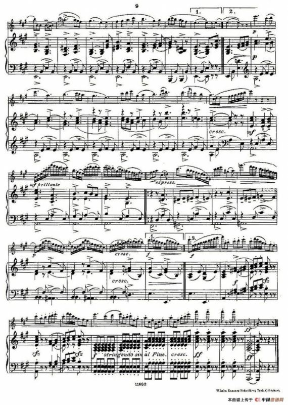 Fantaisies nationales. Op. 59, 5.（长笛+钢琴伴奏）