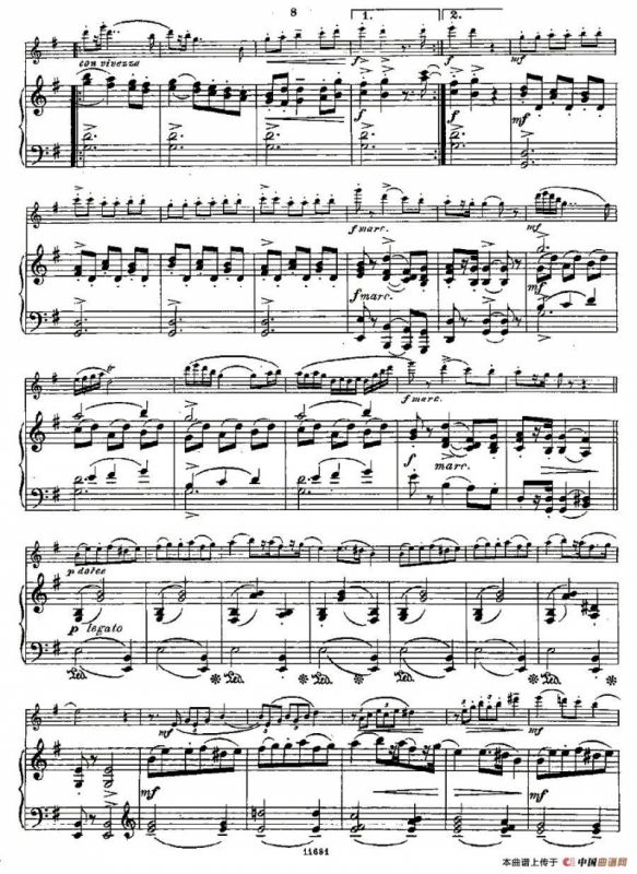 Fantaisies nationales. Op. 59, 4. （长笛+钢琴伴奏）