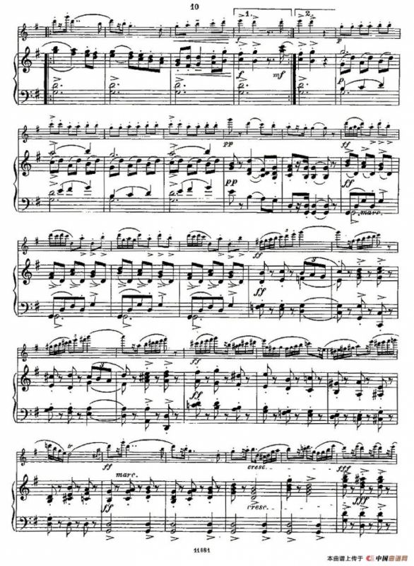 Fantaisies nationales. Op. 59, 4. （长笛+钢琴伴奏）