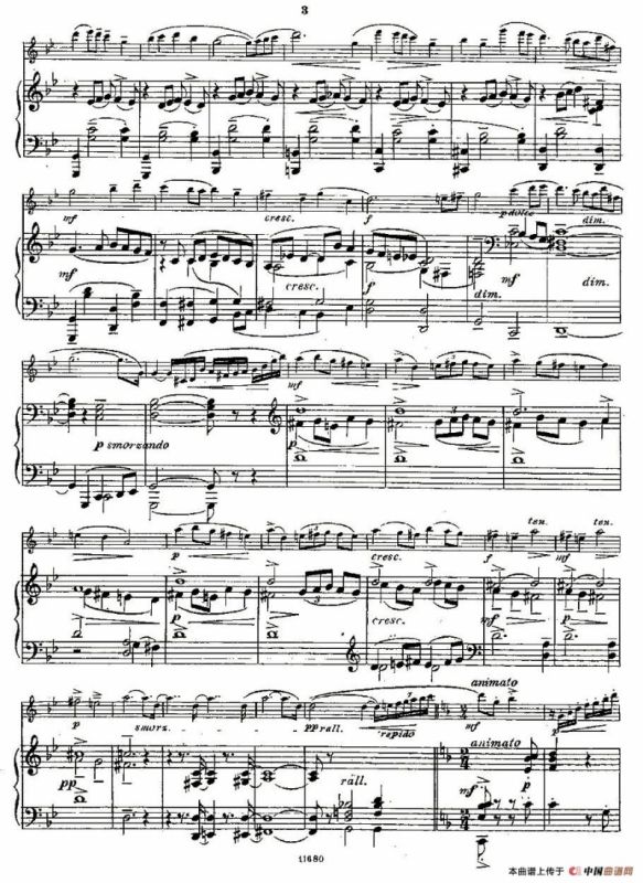 Fantaisies nationales. Op. 59, 3. （长笛+钢琴伴奏）