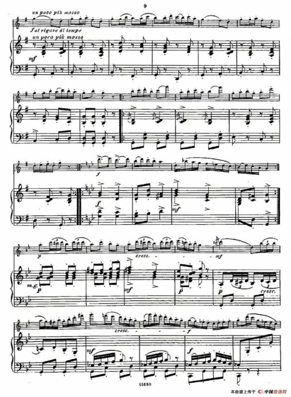 Fantaisies nationales. Op. 59, 3. （长笛+钢琴伴奏）