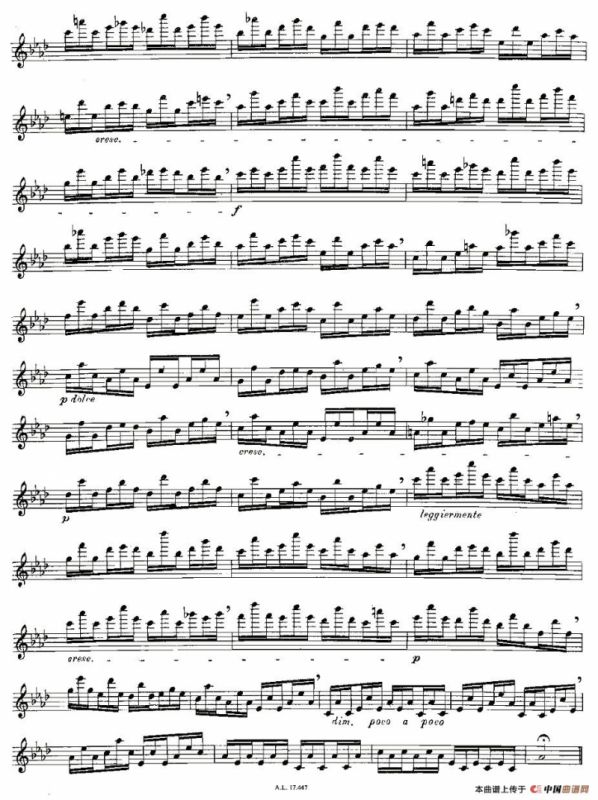 Moyse - 25 Studies after Czerny flute 之25（25首改编自车尔尼作品的练习曲）