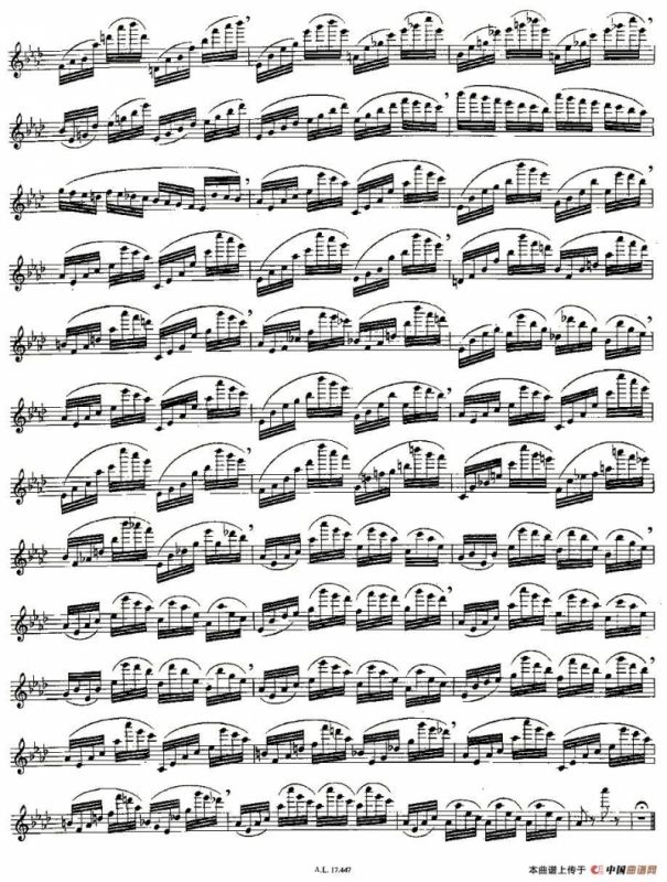 Moyse - 25 Studies after Czerny flute 之24（25首改编自车尔尼作品的练习曲）