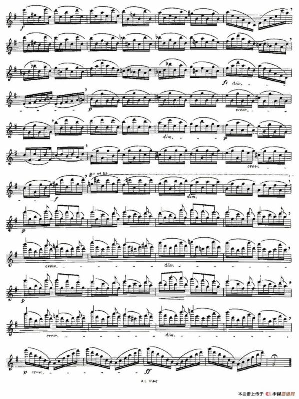 Moyse - 25 Studies after Czerny flute 之19（25首改编自车尔尼作品的练习曲）