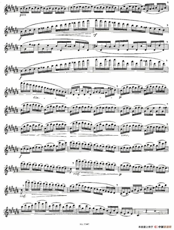Moyse - 25 Studies after Czerny flute 之14（25首改编自车尔尼作品的练习曲）