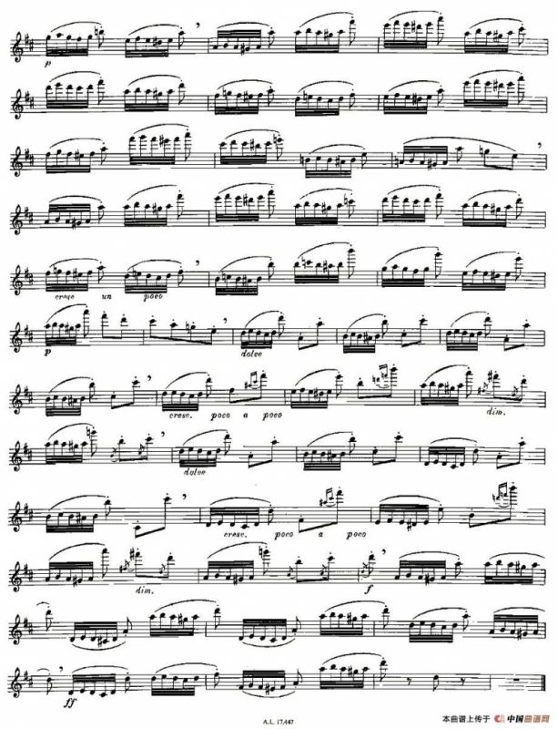 Moyse - 25 Studies after Czerny flute 之13（25首改编自车尔尼作品的练习曲）