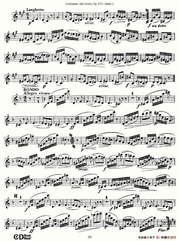 Six Duets, Op.137 之四（二重奏 六首作品 137号）