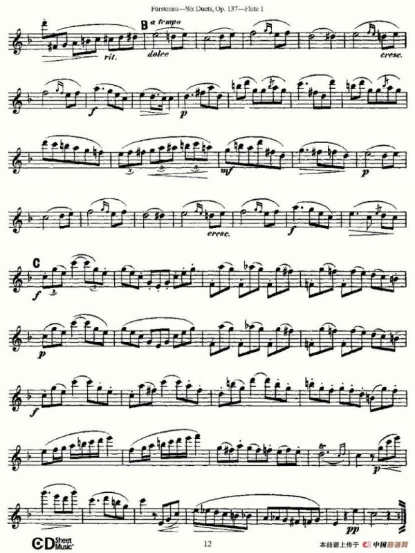 Six Duets, Op.137 之三（二重奏 六首作品 137号）