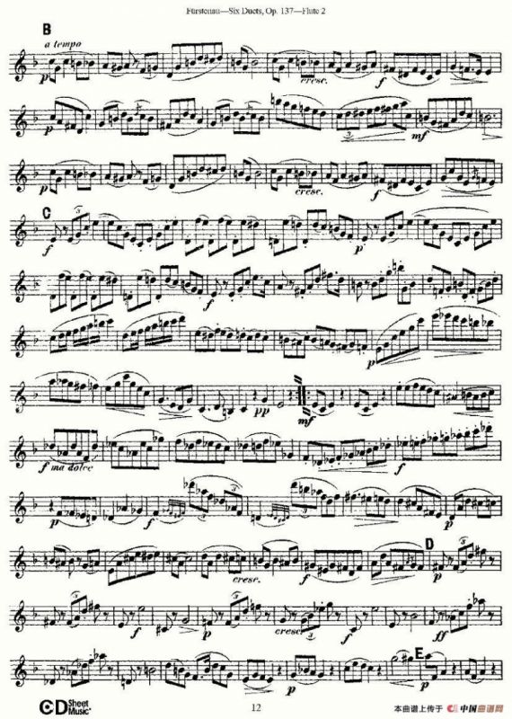 Six Duets, Op.137 之三（二重奏 六首作品 137号）