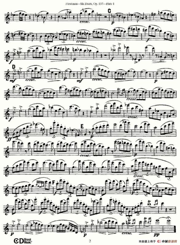 Six Duets, Op.137 之一（二重奏 六首作品 137号）