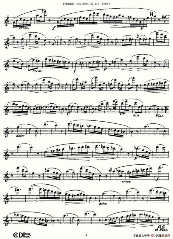 Six Duets, Op.137 之一（二重奏 六首作品 137号）