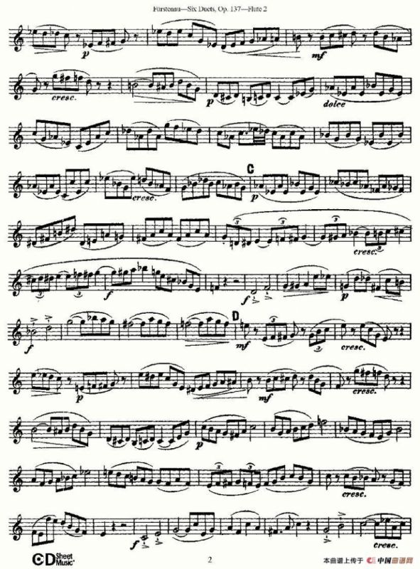 Six Duets, Op.137 之一（二重奏 六首作品 137号）