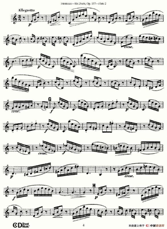 Six Duets, Op.137 之一（二重奏 六首作品 137号）