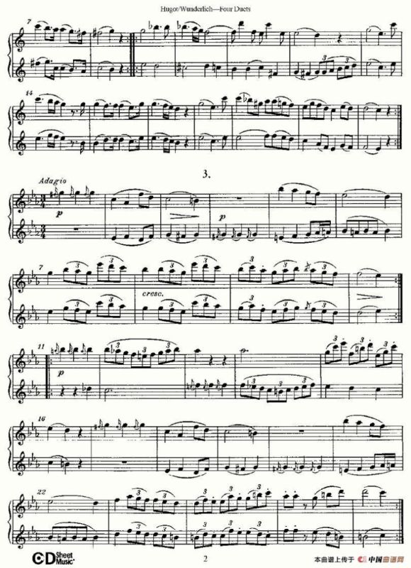 Hugot/Wunderlich Four Duets（四首二重奏）