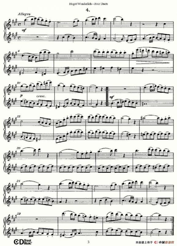 Hugot/Wunderlich Four Duets（四首二重奏）