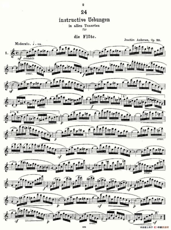 Andersen etude op30 之1—12（练习曲作品30号）