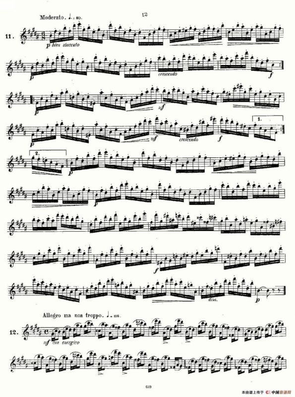 Andersen etude op30 之1—12（练习曲作品30号）